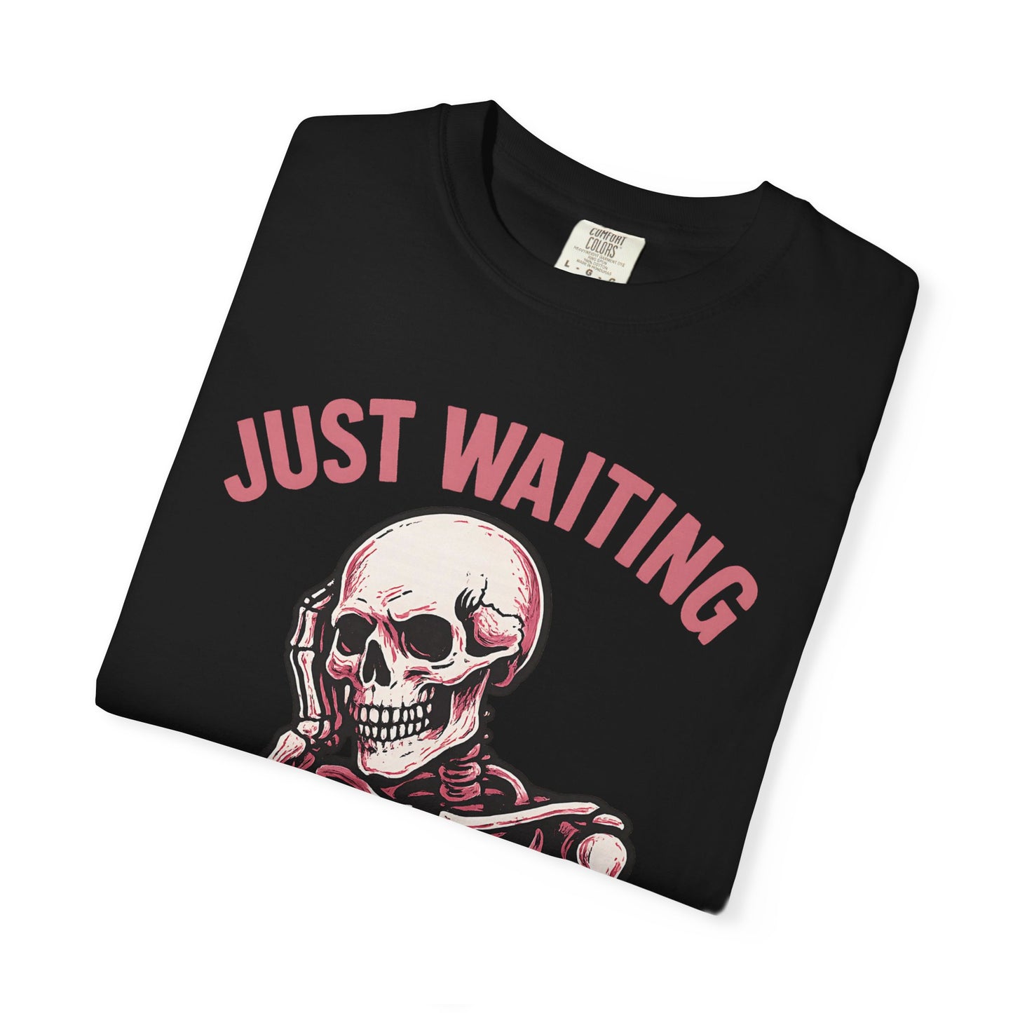Funny Halloween Unisex T-shirt - Just Waiting for Halloween Design