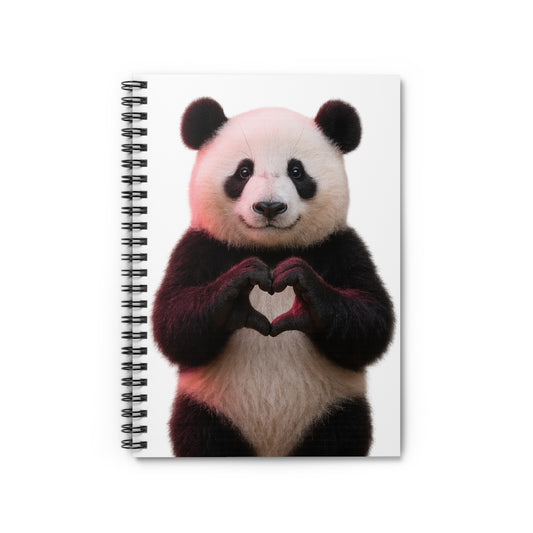 Adorable Panda Love Spiral Notebook - Ruled Line, Cute Stationery, Back to School, Gifts for Animal Lovers, Journaling, Sketchbook