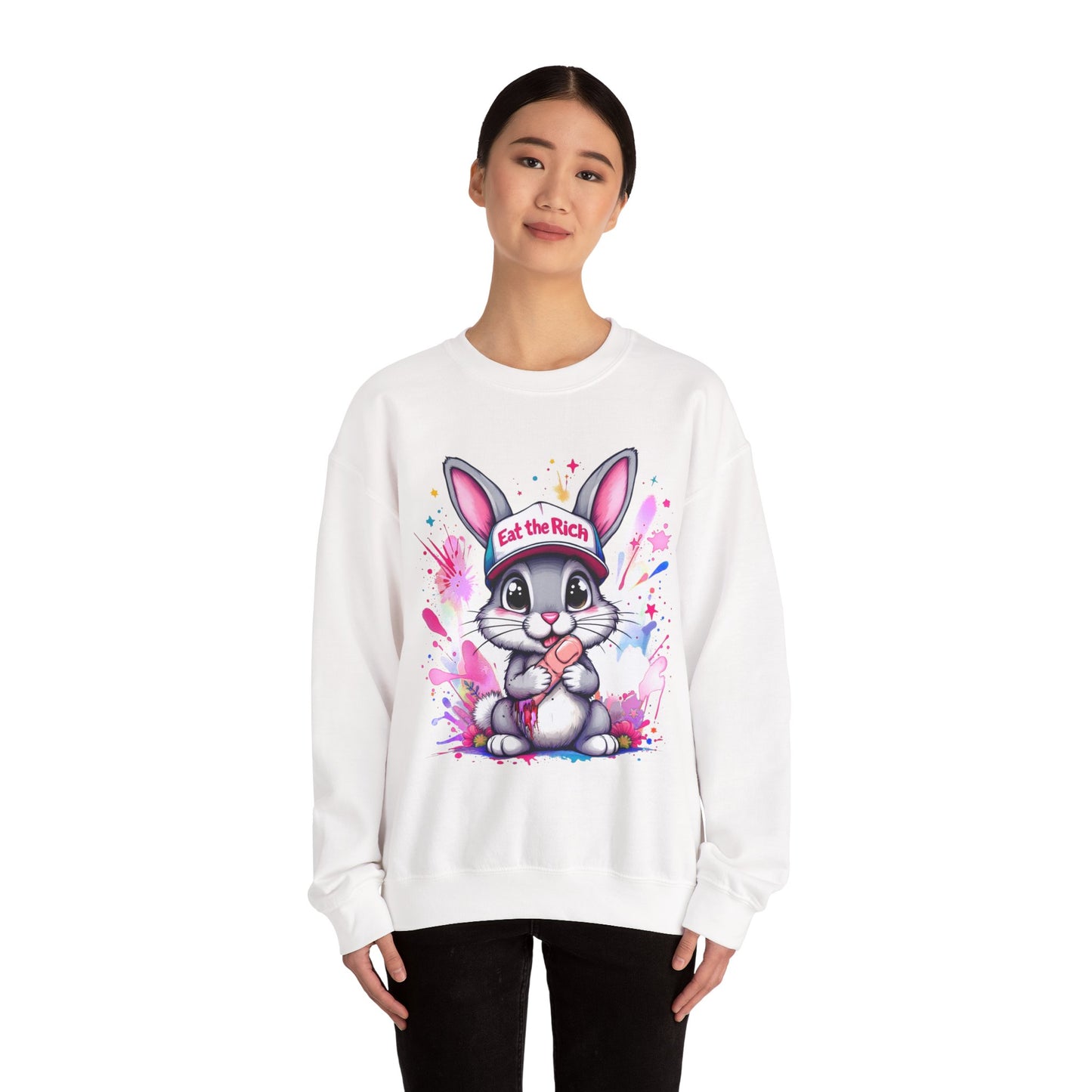 Eat the Rich Bunny Crewneck Sweatshirt
