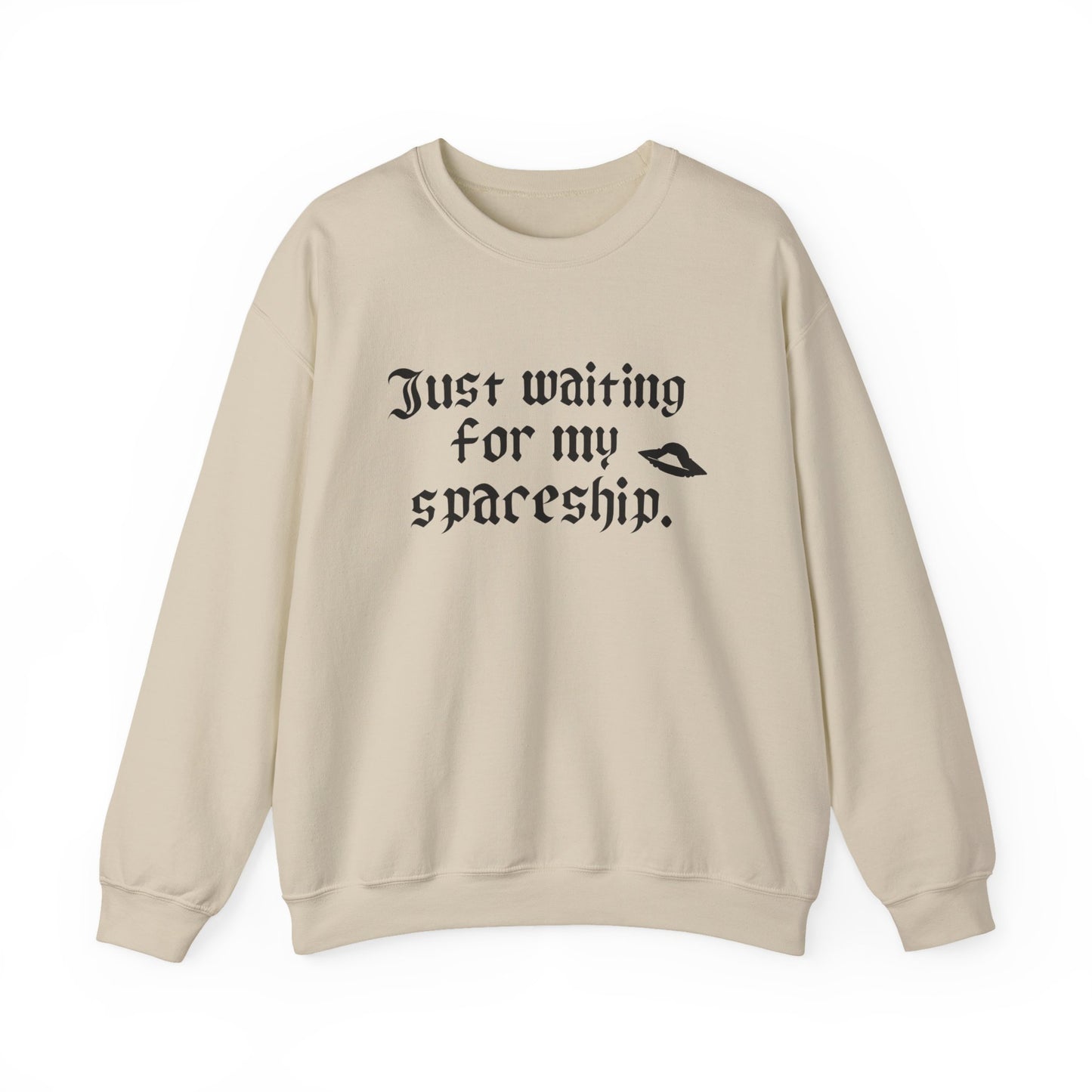 Just Waiting for my Spaceship Space-Themed Unisex Sweatshirt