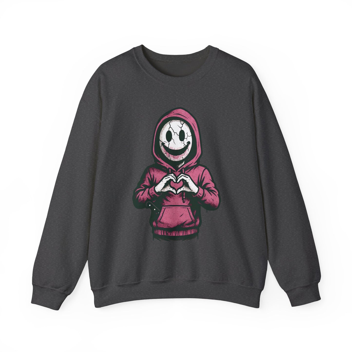 Cryptid Valentine Hoodie Face Crewneck Sweatshirt | Spooky Cute Valentine’s Day Pullover | Funny Horror Love Graphic