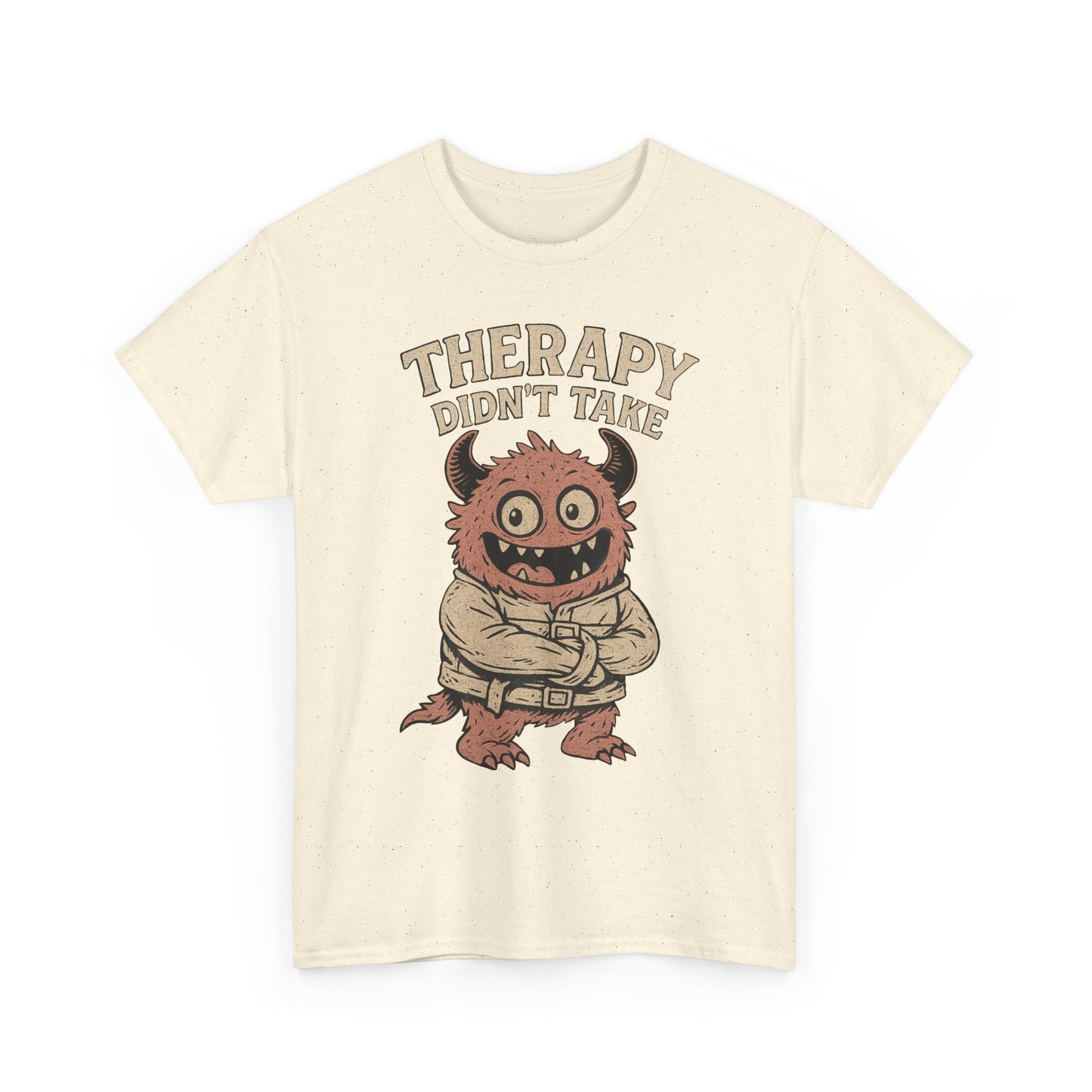 Humorous Therapy Monster Design Unisex Heavy Cotton Tee