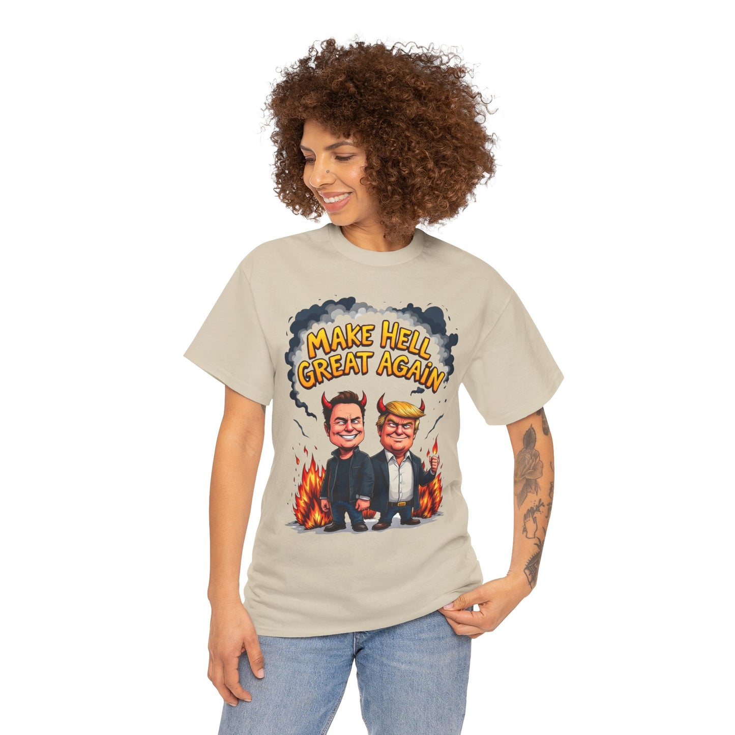 Make Hell Great Again Unisex Heavy Cotton Tee