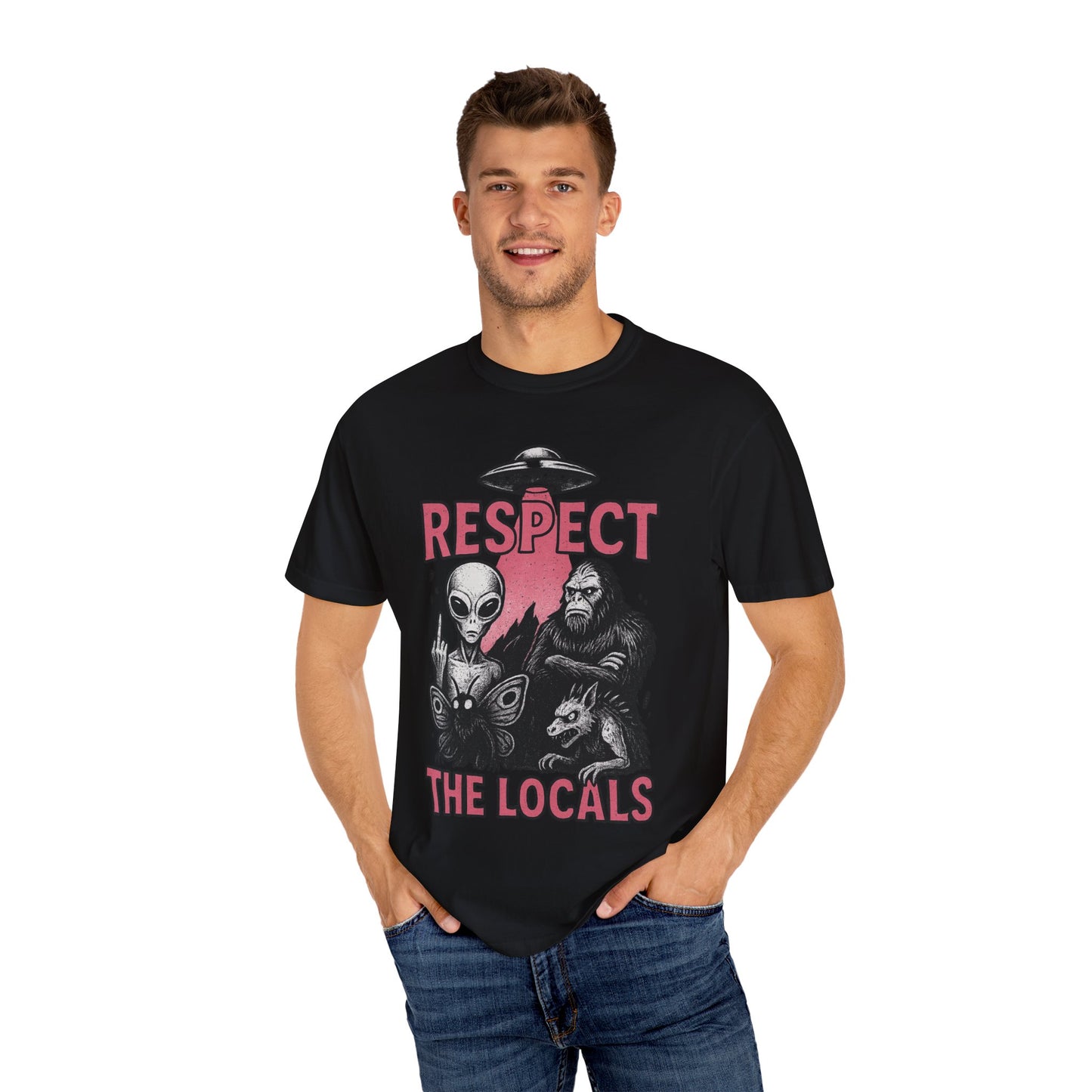 Cryptid Unisex T-shirt - Respect the Locals Humorous Tee
