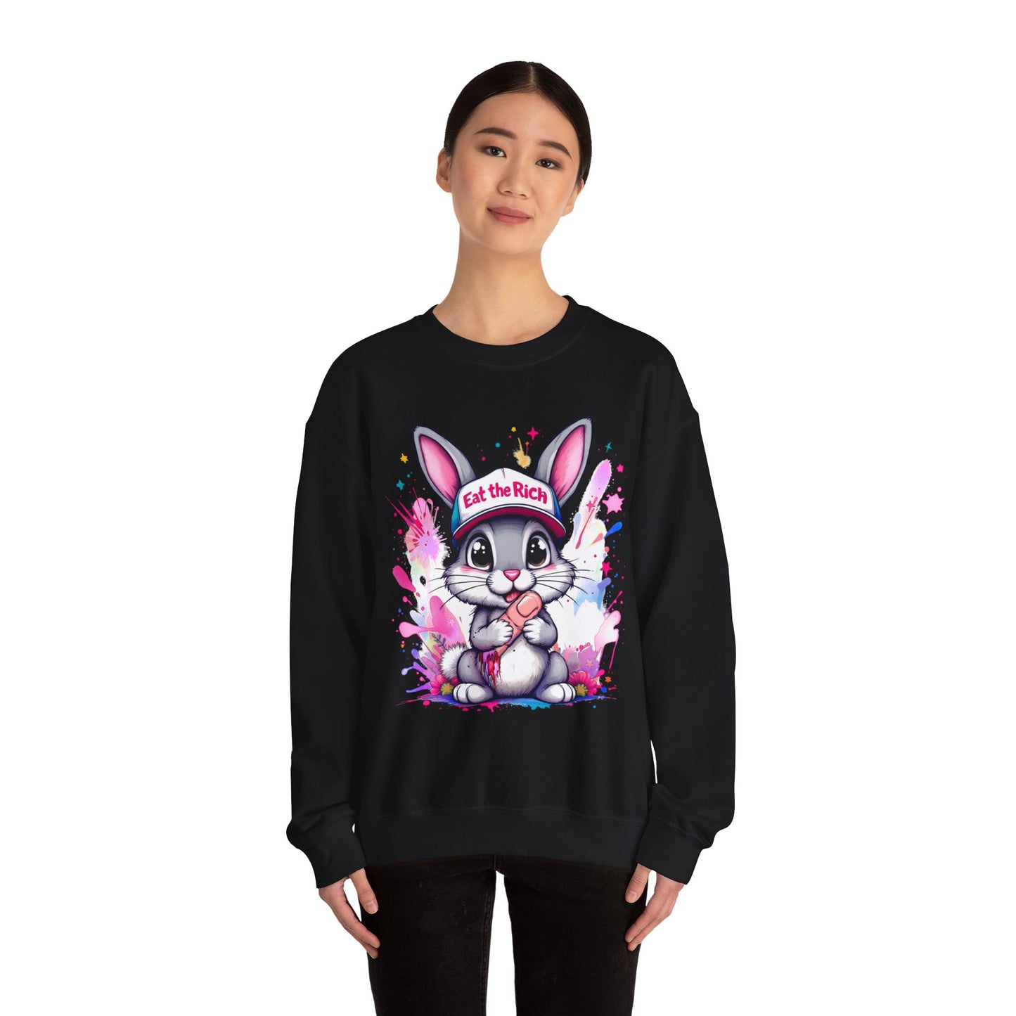 Eat the Rich Bunny Crewneck Sweatshirt