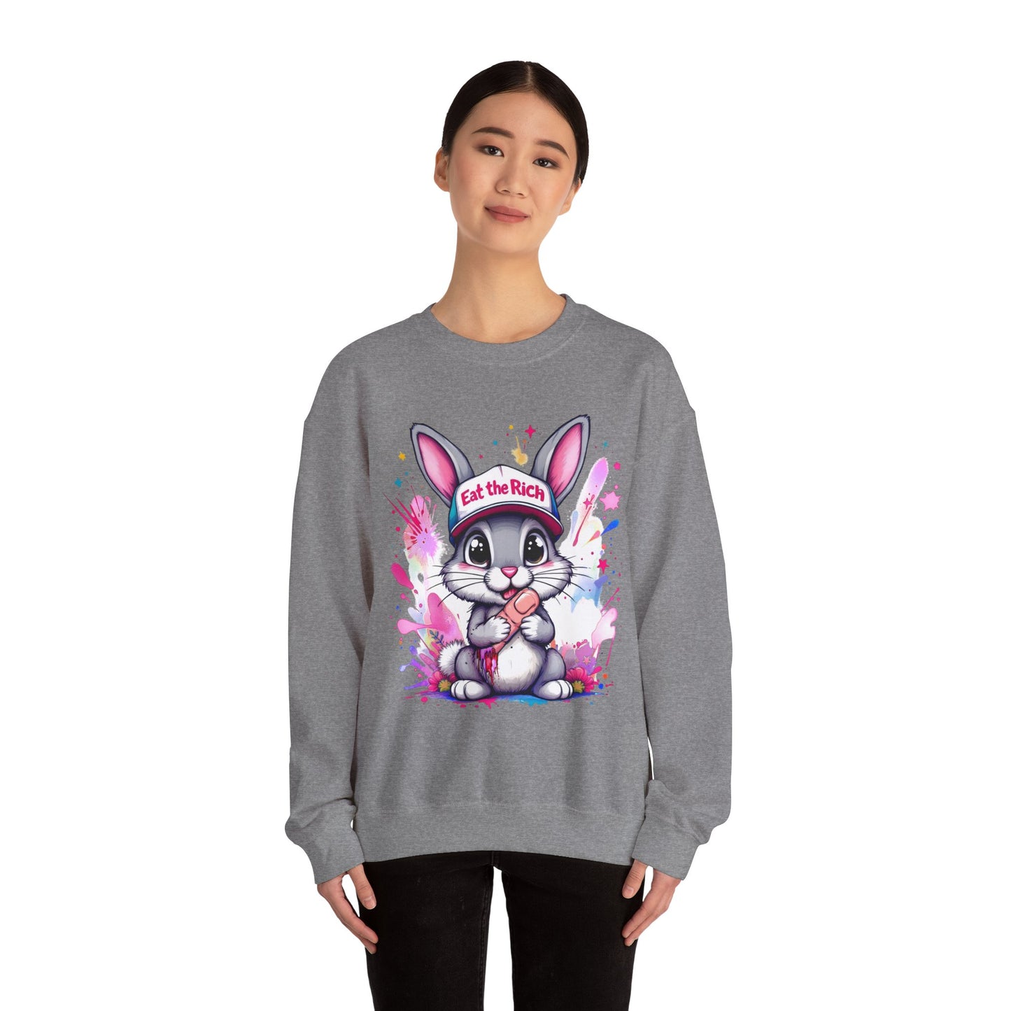 Eat the Rich Bunny Crewneck Sweatshirt