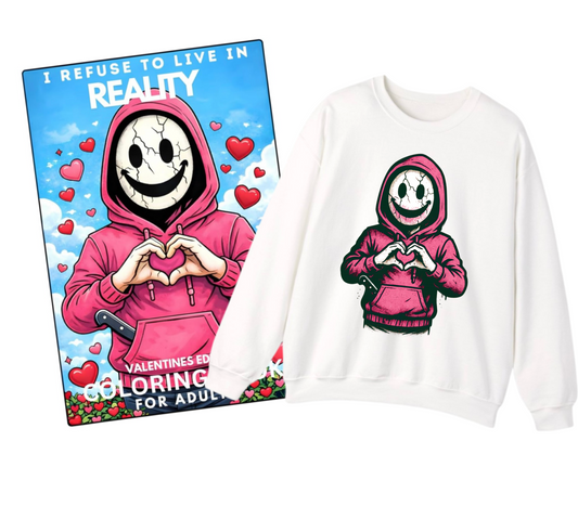 Cryptid Valentine Bundle: Coloring Book + Matching Sweatshirt