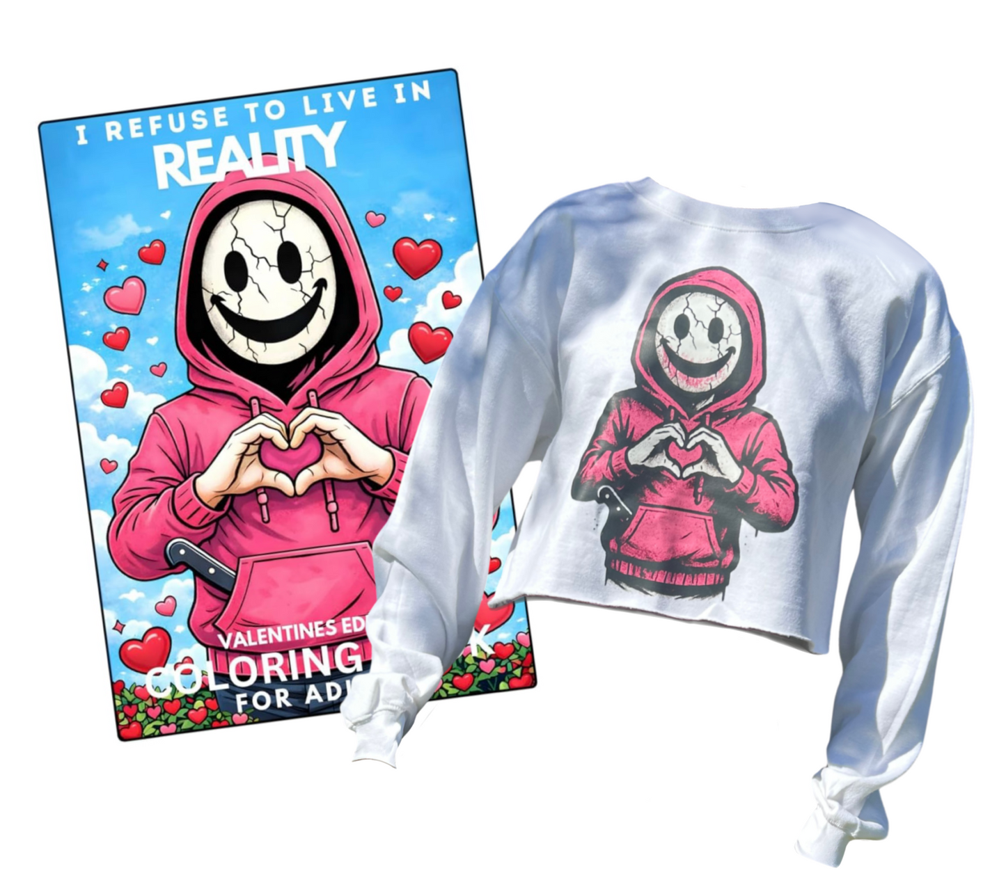 Cryptid Valentine Bundle: Coloring Book + Matching Sweatshirt