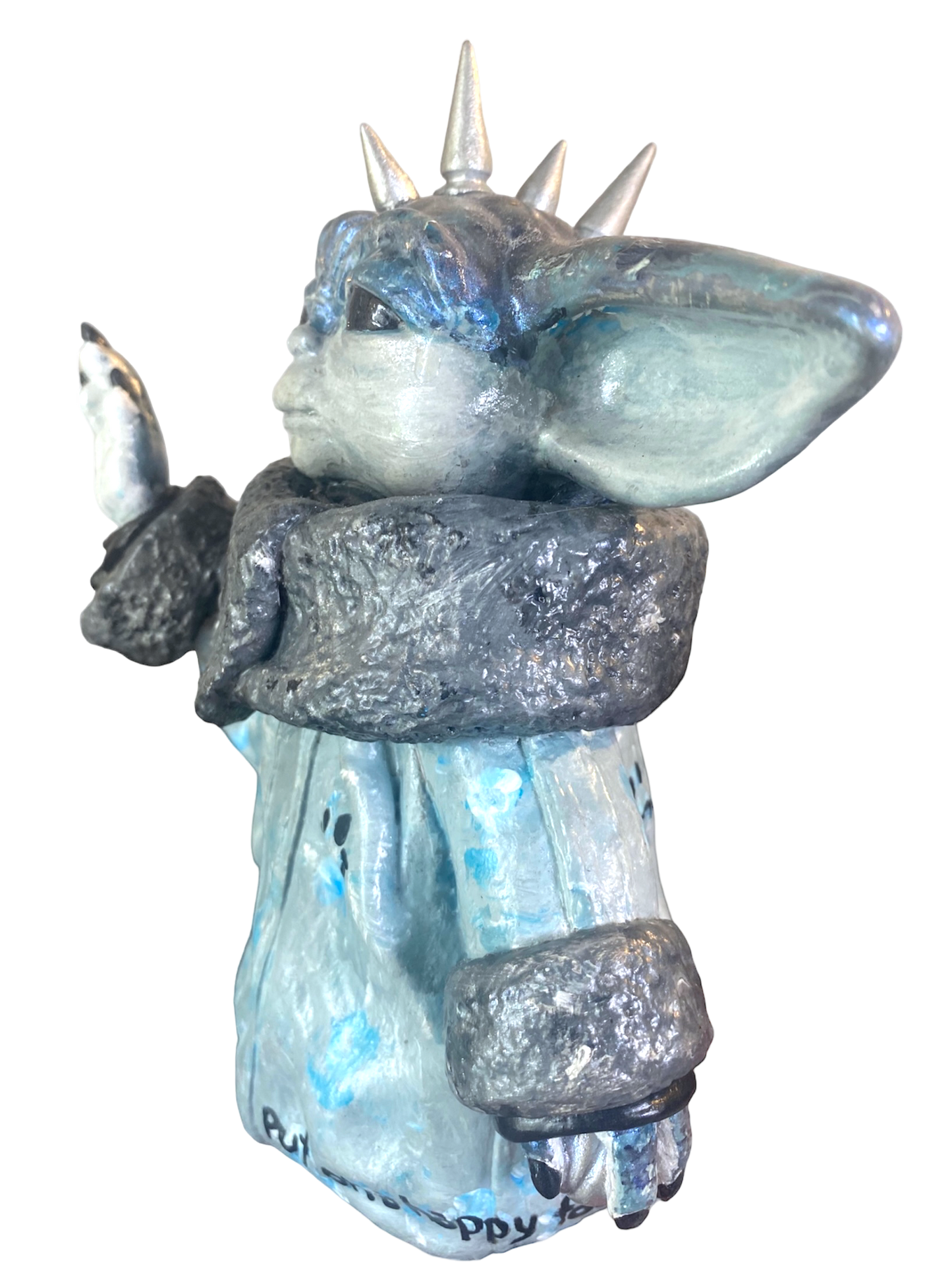 Put on a Happy Face Grogu Art Statue