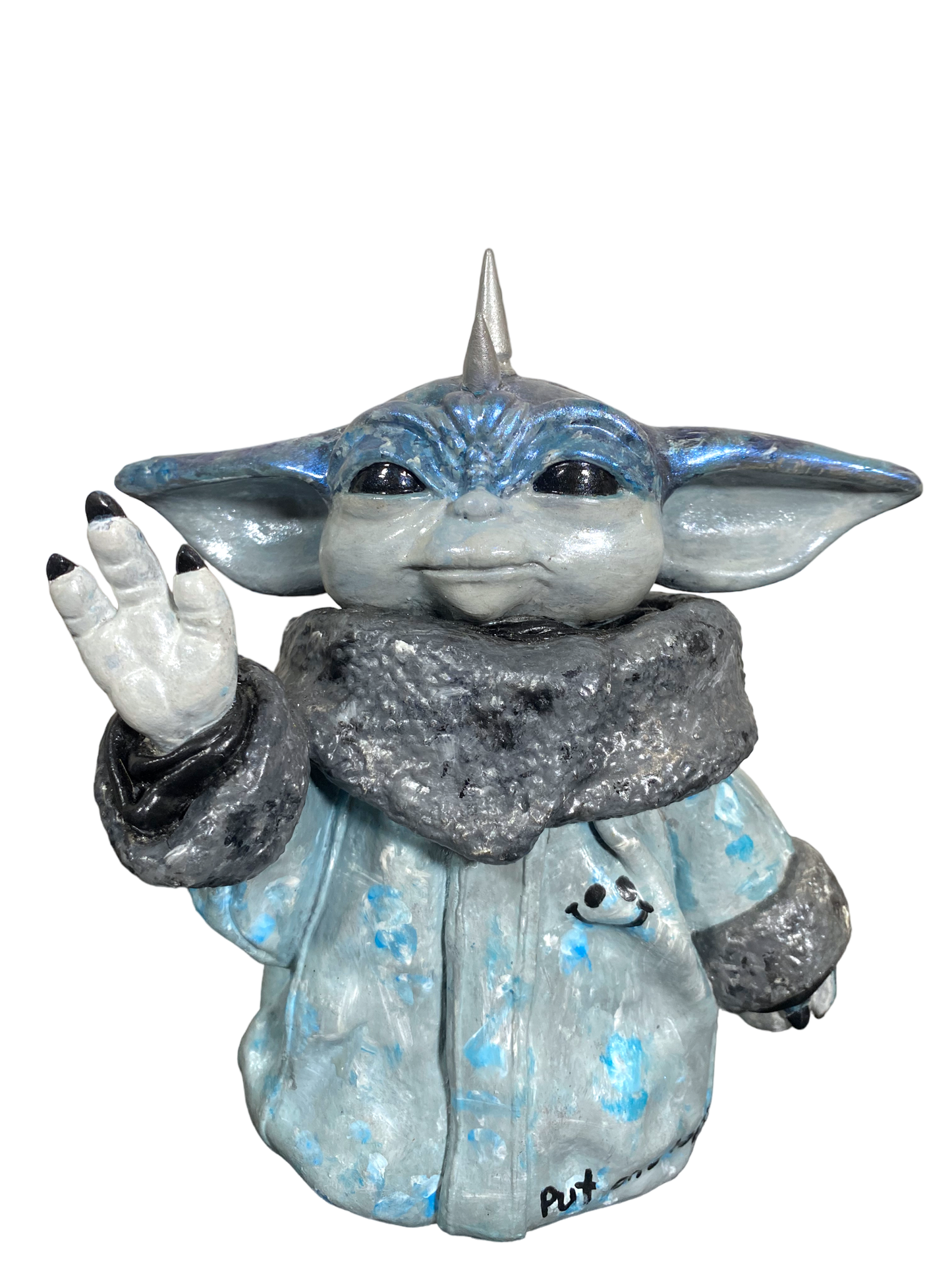 Put on a Happy Face Grogu Art Statue