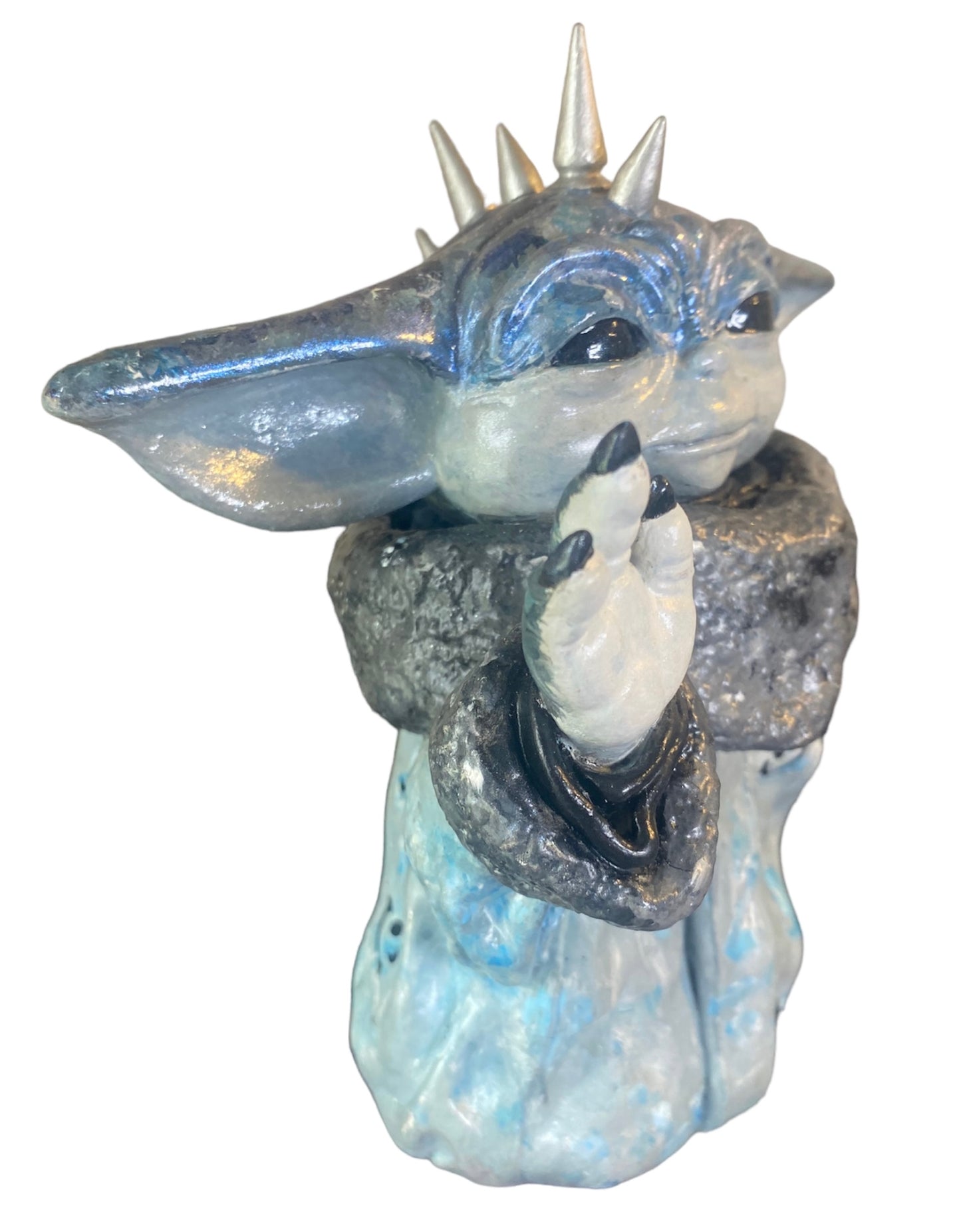 Put on a Happy Face Grogu Art Statue