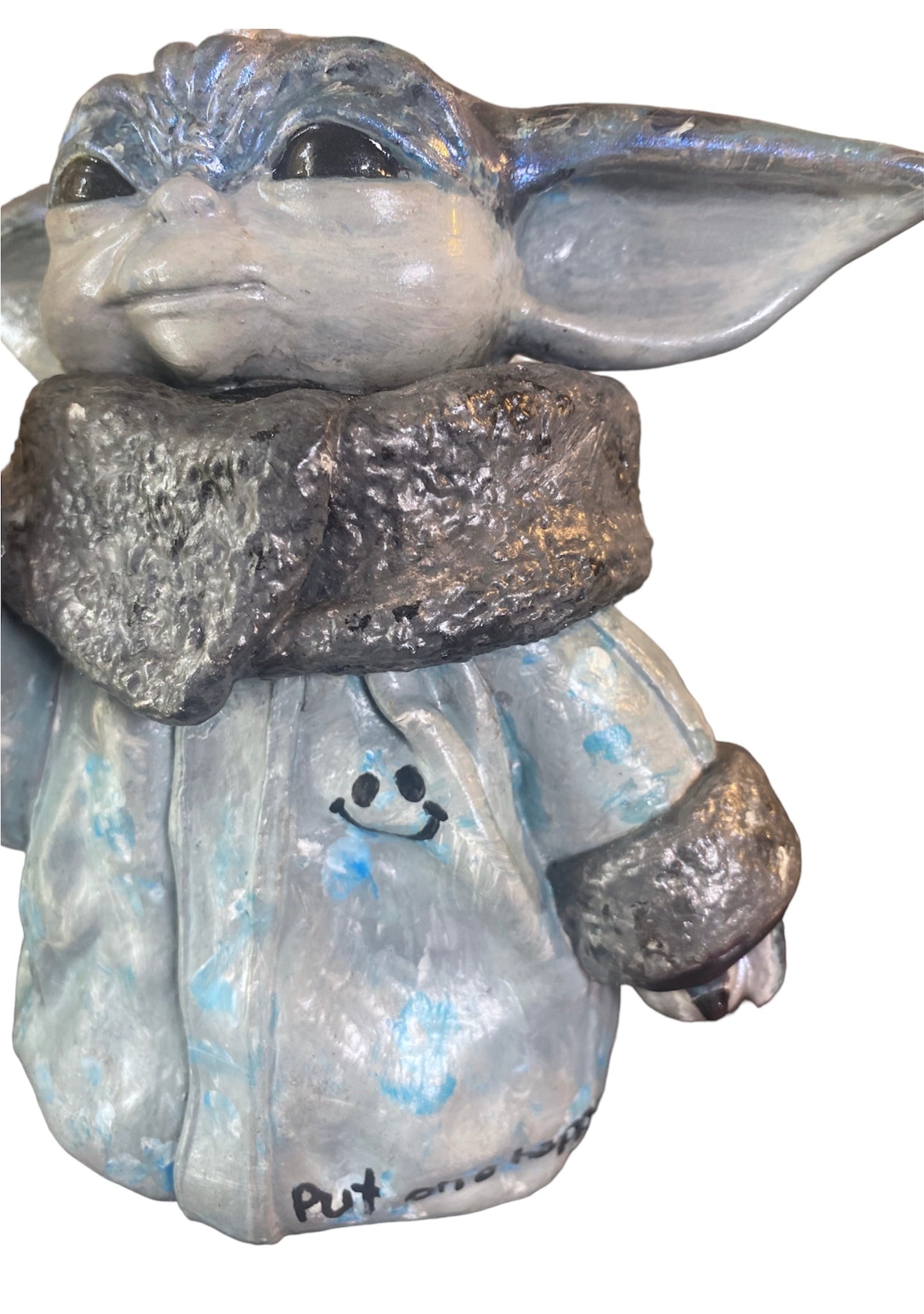 Put on a Happy Face Grogu Art Statue
