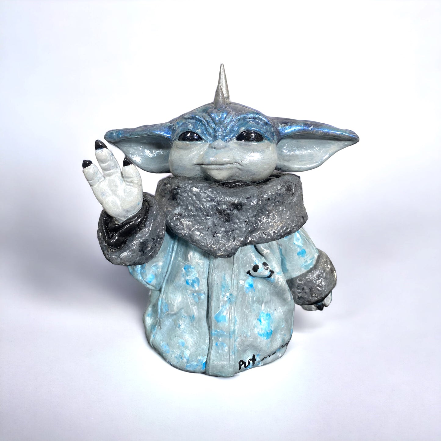 Put on a Happy Face Grogu Art Statue