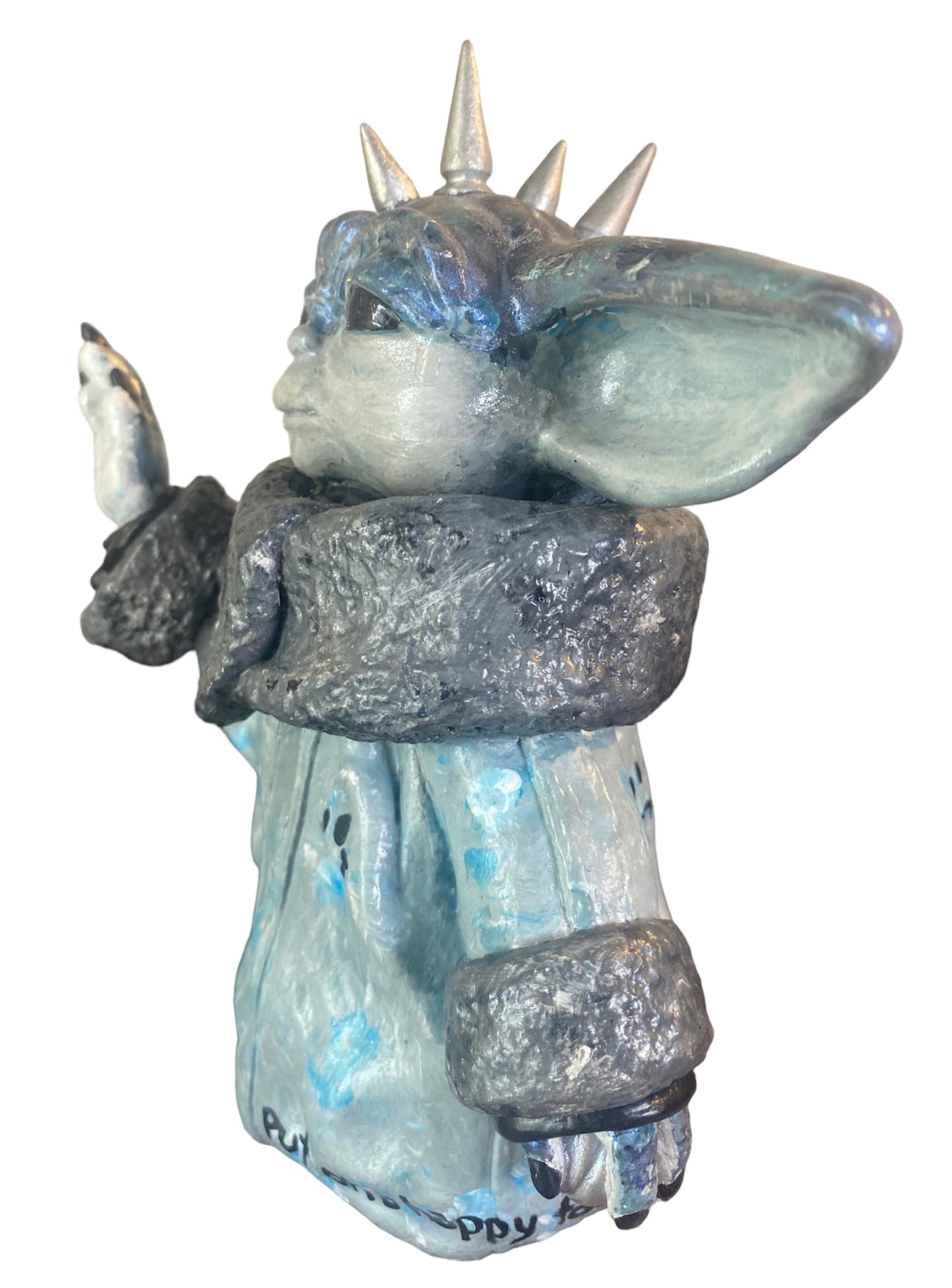 Put on a Happy Face Grogu Art Statue